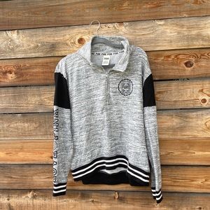 Gray Jersey quarter zip